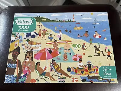 Falcon Contemporary 1000 Piece Puzzle Life’s A Beach PERFECT COMPLETE • £3.50