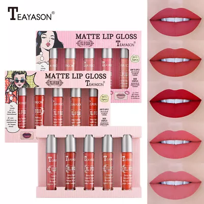 5 Waterproof Non-stick Cup Velvet Lip Glaze Lip Gloss Matte Lipstick Makeup Tool • £3.99