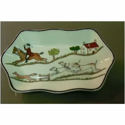 Coalport Hunting Scene Trinket Dish Pin Tray • £15.99