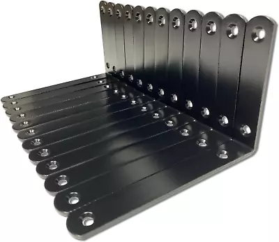 12 Pcs Shelf Bracket6 Inch Black Heavy Duty Floating Shelves Brackets Metal L W • $25.05