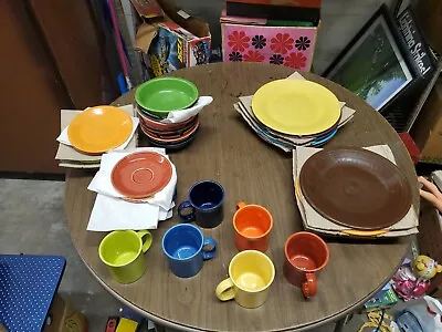 Fiestaware Dinnerware Set - 36 Pieces Multicolor Rainbow Rare Find Fiesta Ware • $275
