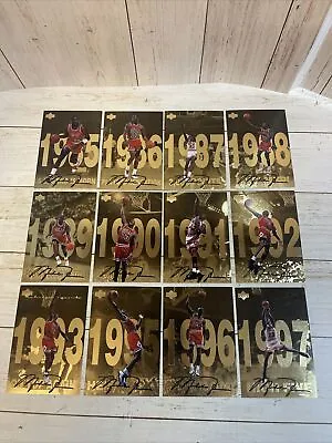 1985-1997 Michael Jordan Upper Deck Gatorade 1-12 Card Jumbo Complete Full Set • $150