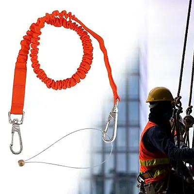 Climbing Restraint Lanyard Fall Arrest Protection Retractable Rope Harness Belt • £8.24