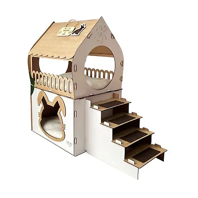 Wooden Rabbit House Bunny Castle Rabbit Furniture Wooden Bunny Bed QPRPET • $150