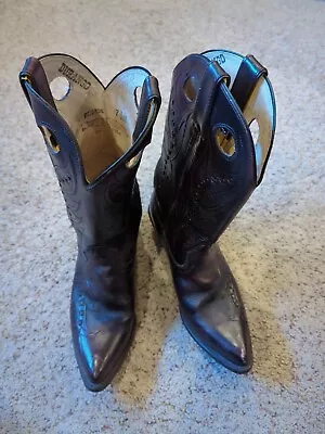 Durango Dark Cherry Buckaroo Cowboy Boots RD5335 Saddle Stitching Womens SZ 7.5 • $19