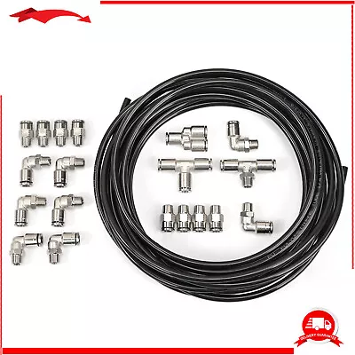 $68.95 • Buy Push-Connect Pneumatic Vacuum Line Fittings Kit Fittings 1/8NPT 1/4  Tubing US