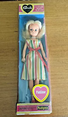 Vintage Pedigree Funtime Sindy Doll - Striped Dress.  Rare And Boxed!  • $350