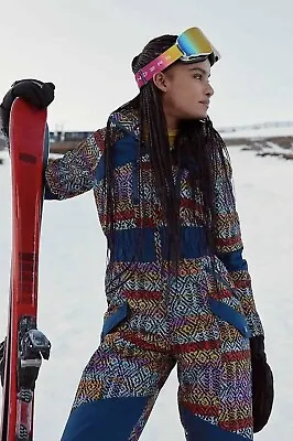 $99 • Buy Free People FP Movement All Prepped Jacquard Ski Suit Confetti Combo Size M