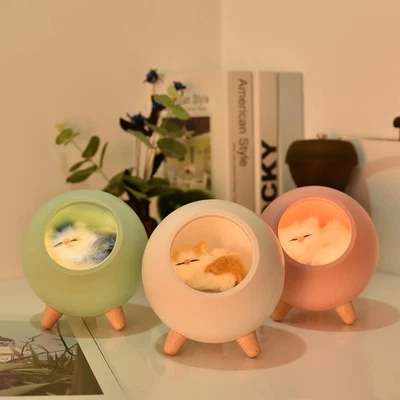 $26.67 • Buy Cat Pet House Ambience Lamp USB Charging Cute Cartoon MINI LED Night Light