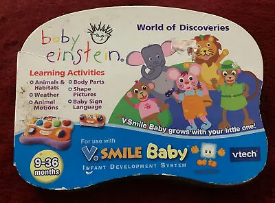 $18.88 • Buy Baby Einstein V. Smile Baby Vtech Smartridge World Of Discoveries