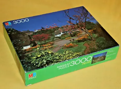 3000 Pc Jigsaw Puzzle ~ Cockington Torbay England ~ Milton Bradley 1986 Sealed • $29.75