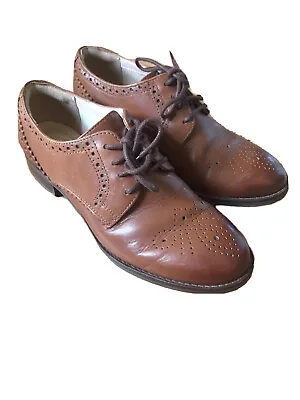 £17.99 • Buy Women’s CLARKS Hamble Oak Softwear Tan Brown Lace Up Brogue Shoes UK 4.5