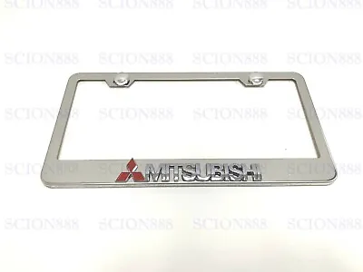 1pc 3D MITSUBISHI Emblem Badge Stainless Steel Chromed Metal License Plate Frame • $23.98