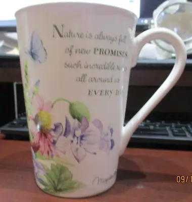 Marjolein Bastin Nature’s Sketchbook Hallmark Mug Butterflies Flowers Poem RARE • $19.99