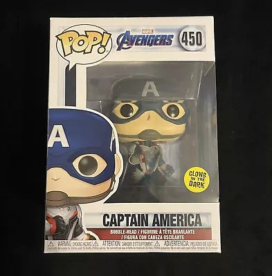 Funko Pop! #450 Avengers: Endgame - Capt America (Quantum Suit) - GITD • £10