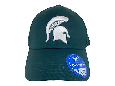 Michigan State Spartans Hat Memory Fit Top Of The World  M/L Green White • $14.99