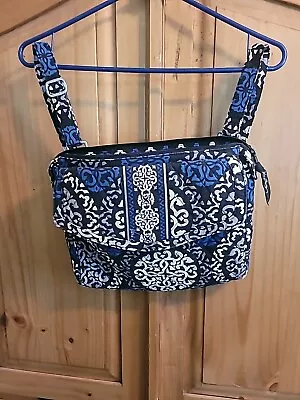 Vera Bradley Canterberry Cobalt Blue Organizer Tablet I-pad Crossbody Bag • $15