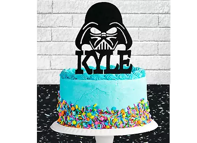 Personalised Darth Vader Any Name Birthday Cake Topper • £2.99