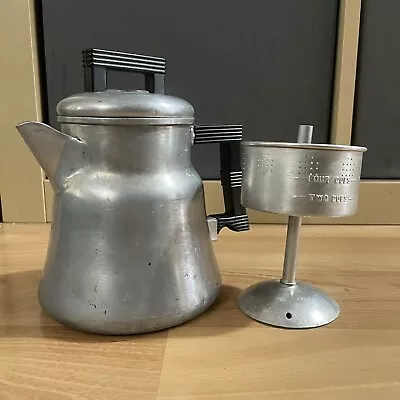 Vintage Wear-Ever Aluminum Percolator Coffee Pot - No. 3004 NO BASKET LID • $20