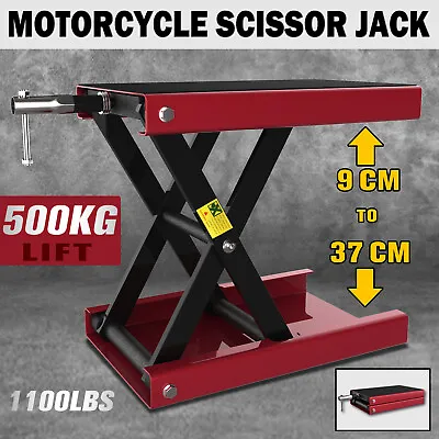 $94 • Buy 1100lb Motorcycle Scissor Lift Stand 500KG Motorbike Lift Working Bench ATV Jack
