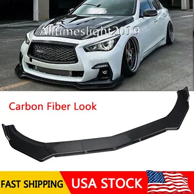 For Infiniti G37 G35 Carbon Fiber Front Bumper Lip Spoiler Splitter Body Kit • $59.95