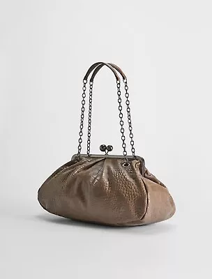£260 • Buy Max Mara Pasticcino Medium Turtledove Croc Print Bag
