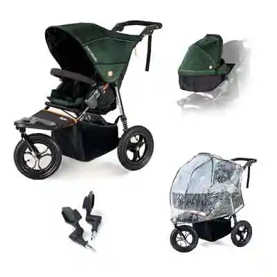 Out N About Nipper Single V5 Parent Starter Bundle Sycamore Green Basket & PVC • £550