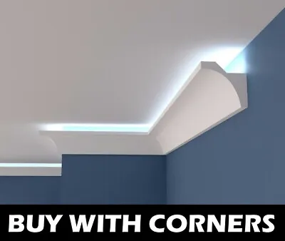 CORNICE COVING LED Lighting Molding BFS12 Wall Ceiling  LARGE SIZES QUALITY XPS • £5.13