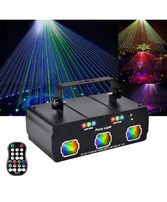 Mini Indoor DJ Stage Lights Laser LED RGB DJ Lights W/ Remote For IndoorParties  • $57.99