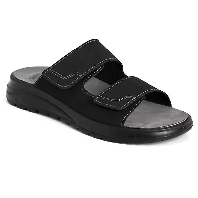 Batz ERIK Handmade Leather Slip-on Sandals Clogs Slides Slippers Men Black • £56.24