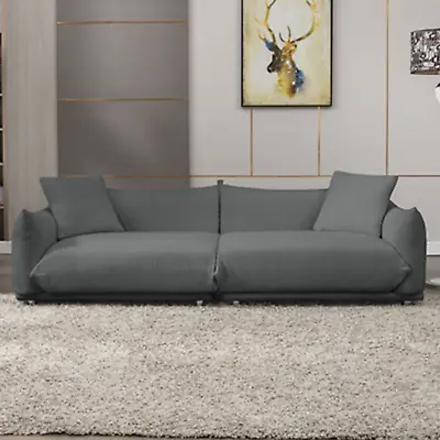 89  Sectional Sofa With 2 Throw Pillows Lambswool Cloud Couch For Living Room • $559.99