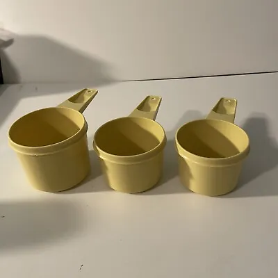 Vintage Tupperware Measuring Scoops 761 762 763 Nesting Yellow • $12.95