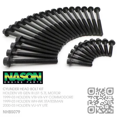 $89.50 • Buy Nason Head Bolt Kit V8 Gen Iii Ls1 5.7l Motor [holden Wh-wk Statesman/caprice]