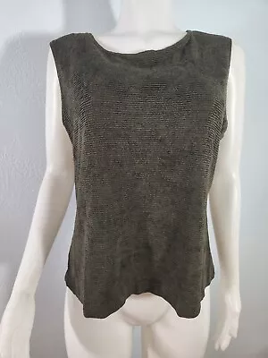 Vikki Vi Slinky Tank Top Women's Lrg  Dark Green Sleeveless  • $6.99