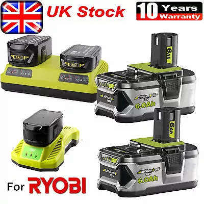 £20.93 • Buy 2Pack For RYOBI P108 18V+ 6000mAh Plus High Capacity Battery 18 Volt Lithium