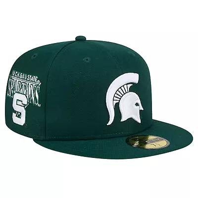 Men's New Era Green  Michigan State Spartans Throwback 59FIFTY Fitted Hat • $43.99