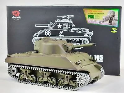 Heng Long RC Tank 1/16 Sherman BB Radio Remote Control Infrared Battle PRO Metal • $540.39