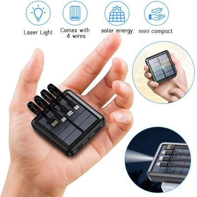 $6.50 • Buy 4 Wires 1000000mAh Mini Power Bank USB UltraThin External Battery Backup Charger