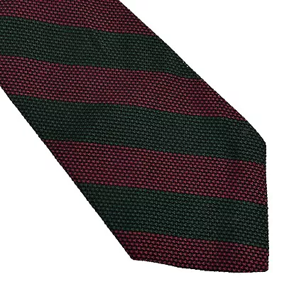 Vintage Polo Ralph Lauren Red Green Striped Knit Tie Made In USA Of 100% Silk • $49.95