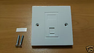 Rj11 Telephone Single Socket Module Faceplate Fax Adsl Modem Us Euro Pressac • £4.99