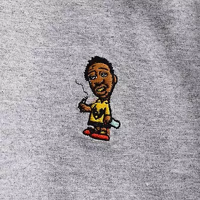 ODB X Charlie Brown Embroidered Heather Grey Long Sleeved Tee By Actual Fact • £22.99