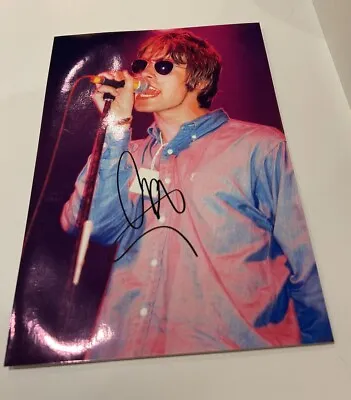 Hand Signed Liam Gallagher A4 Photo With COA • £65