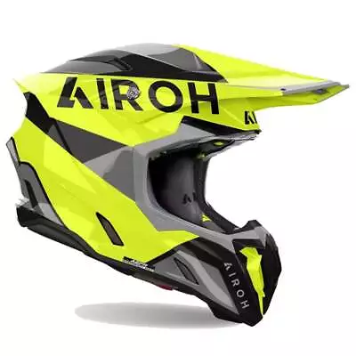 Airoh Twist 3 King Yellow Grey Offroad Helmet - New! Fast Shipping! • $193.18