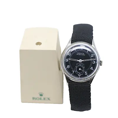 Rolex Marconi Black Dial Chronograph 34MM Vintage Watch RL-A0220P-C001 • $1250
