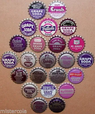 Vintage Soda Pop Bottle Caps PURPLE COLORS Lot Of 23 Different New Old Stock • $13.59