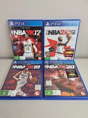 PS4 NBA 2K17 2K18 2K19 2K20 BULK BUY 4 NBA GAMES VGC Sport Basketball 🏀  • $29.99