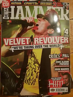 METAL HAMMER January 2005 Velvet Revolver IRON Maiden Him Mastodon Arch Enemy • $5.59