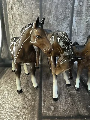 Set Of 11 Beswick Brown & White Horse Figures. Free Postage! • £39.99