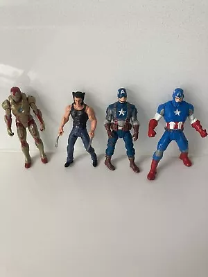 4 Captain America Iron Man Wolverine Marvel Universe Action Figures 3.75 Inch • £3.99
