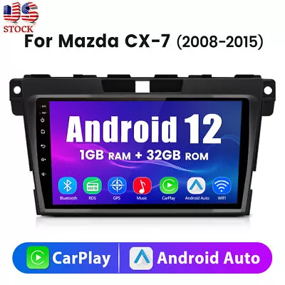 For MAZDA CX-7 2008-2015 Android12 Carplay Car Stereo Radio GPS Navi WIFI BT SWC • $119.99